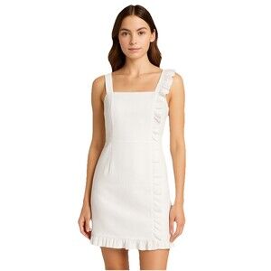 MODCLOTH Get Ready To Ruffle Mini Dress in White 14